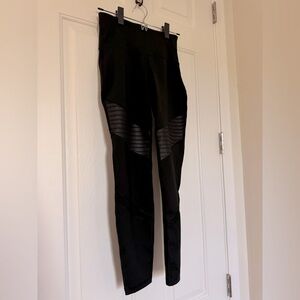 Old Navy Black Moto Style Leggings, Size Small, Excellent Used Condition